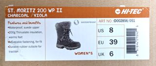 Botas de invierno HI-TEC, impermeables, talla 39