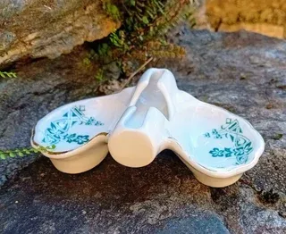 Saliera porcellana Jugendstil Bohemia '900