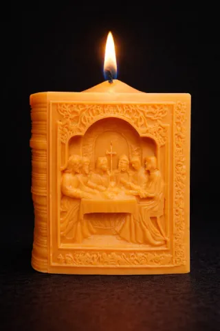 Vela Libro Santa Cena Naranja