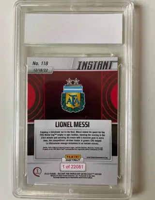 Carta Panini Instant Messi 2022 Gem Mint 10