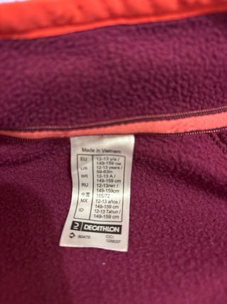 Forro polar Quechua Talla 12