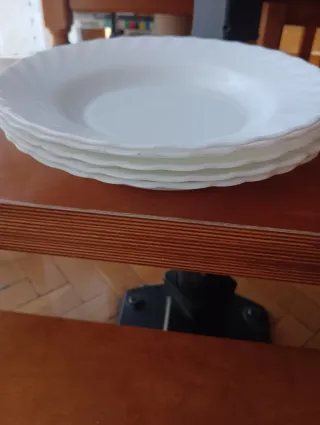 6 Platos Hondos Porcelana Blancos