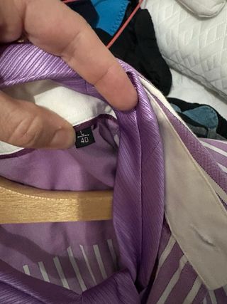 Camisa Rayas Morado Massimo Dutti