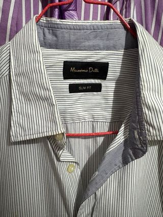 Camisa Rayas Morado Massimo Dutti