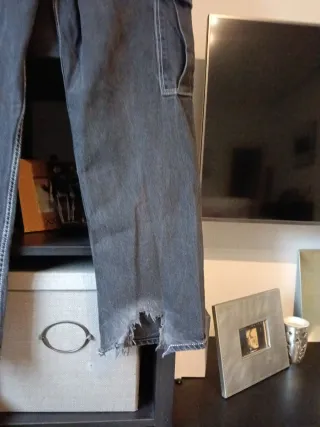 Pantalón Cargo Bershka Gris Talla 34