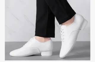 Zapatos de baile latino hombre blancos