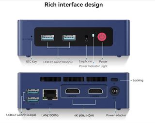 Mini PC Beelink S12 Pro Intel 12ª Gen Azul #H10372