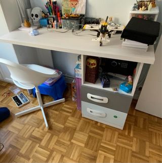 Cama nido 90x200 con escritorio con silla