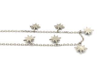 gargantilla plata 925mm con piedra con circonita 22cm