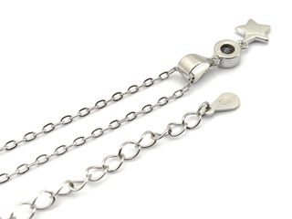 gargantilla plata 925mm con piedra con circonita 22cm