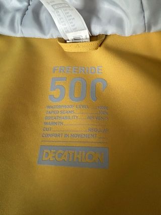 Giubbotto da sci Decathlon giallo taglia XXL