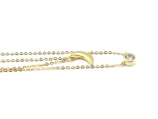 gargantilla plata 925mm con piedra con circonita 22cm