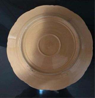 Coppia piatti ceramica decorati a mano