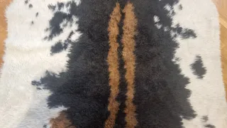 Alfombra Piel Sintética Estampado Vaca