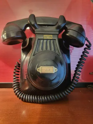 Teléfono Antiguo Pared Negro