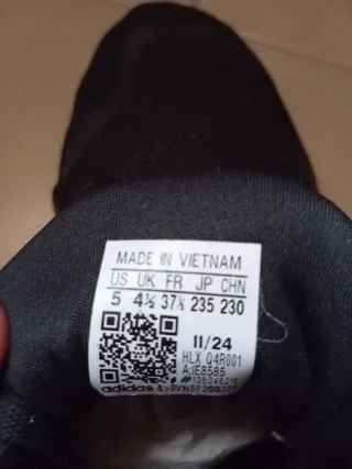 Zapatillas Adidas Negras y Rosas Talla 37.5