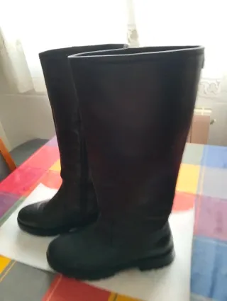 Botas de Piel Negras Talla 40