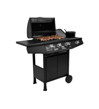 Barbacoa de gas negra 3+1 Amig