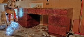 Scrivania radica anni '30