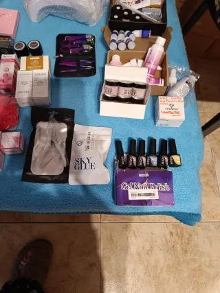 Mesa Auxiliar Manicura/Pedicura Rosa