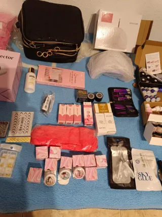 Mesa Auxiliar Manicura/Pedicura Rosa