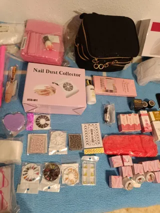 Mesa Auxiliar Manicura/Pedicura Rosa