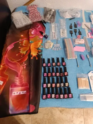 Mesa Auxiliar Manicura/Pedicura Rosa