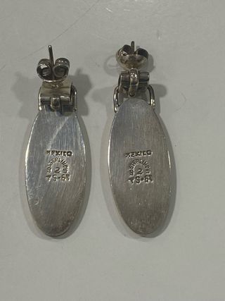 Pendientes Plata Mexicana Óvalo Abalone