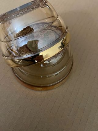 Coppette vintage anni '90 con bordo oro