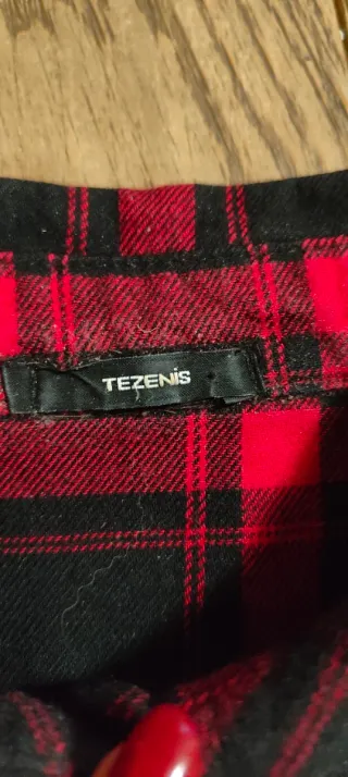 Camicia a quadri rosso/nero over donna Tezenis