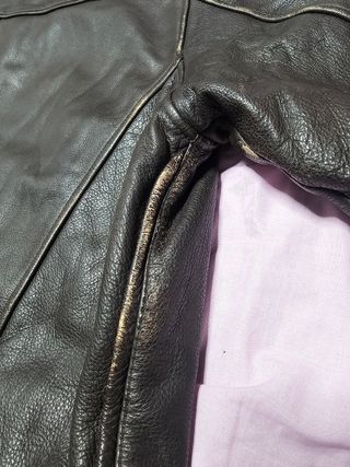 Chaqueta de cuero marrón Talla 4XL