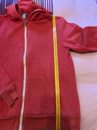 Felpa Uomo Rossa Zip e Cappuccio