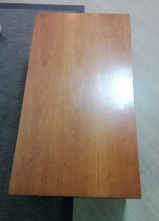 Mesa de centro de madera doble altura