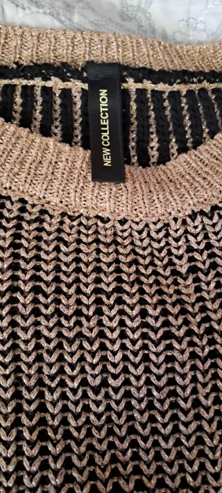 Jersey dorado y negro de punto