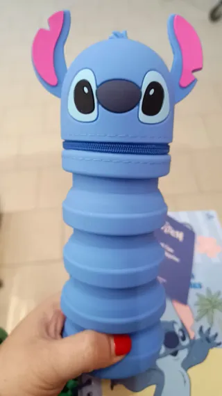 Estuche Pincel Maquillaje Stitch Disney Azul