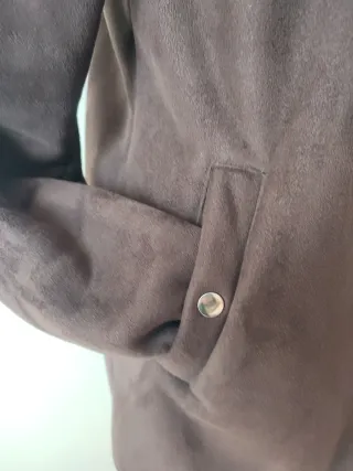 Chaqueta de abrigo marrón mujer