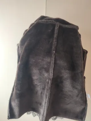 Chaqueta de abrigo marrón mujer