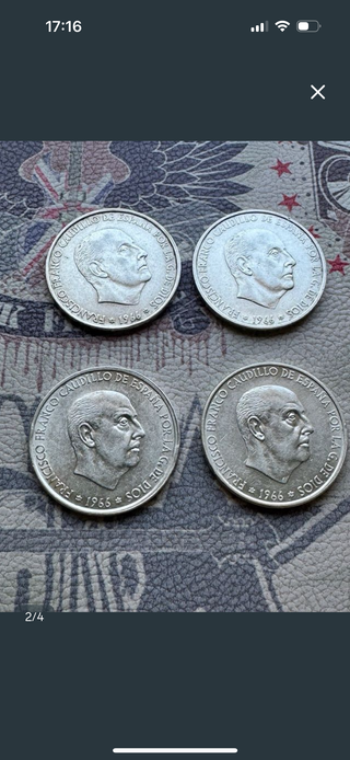 4 Monedas Franco 1966-1970
