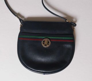 Bolso Pourchet Paris Piel Azul Oscuro