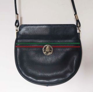 Bolso Pourchet Paris Piel Azul Oscuro