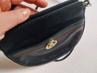 Bolso Pourchet Paris Piel Azul Oscuro