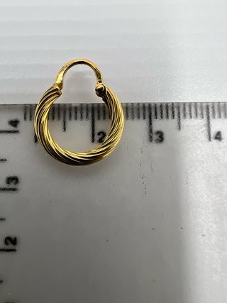 Pendientes Aro Oro Trenzado