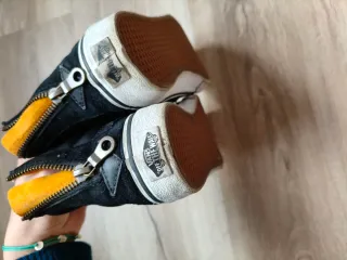 Vans Zapatillas Negras Naranja Poco Uso, 38,5