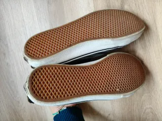 Vans Zapatillas Negras Naranja Poco Uso, 38,5