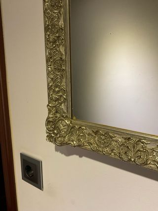 Espejo marco dorado-plateado