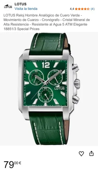 Reloj Lotus Cuadrado