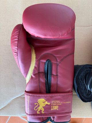Guantes Boxeo Leone 10oz + Vendaje + Bucal
