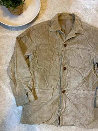 Sobrecamisa pana retro vintage beige