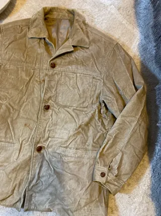 Sobrecamisa pana retro vintage beige