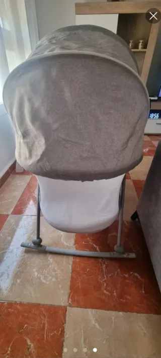 Cuna colecho Kinderkraft Lovi gris